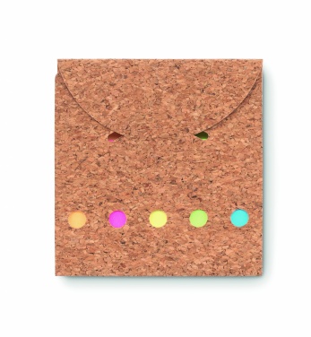 Logo trade advertising product photo of: Cork sticky note memo pad